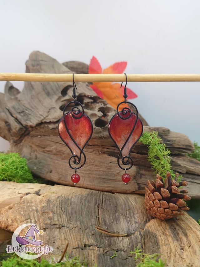 Elvenstijl oorbellen met edelsteen