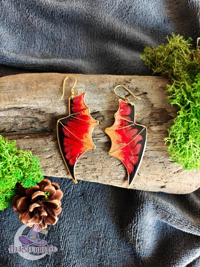 Drakenvleugel oorbellen