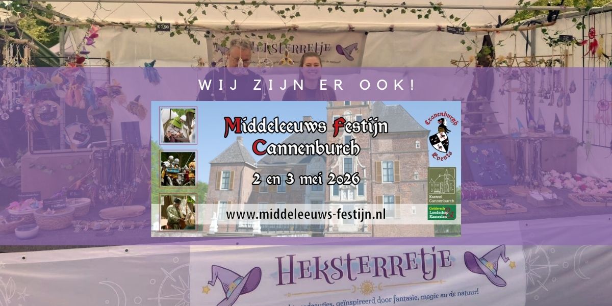 Wij staan 2 & 3 mei op het Middeleeuws Festijn Cannenburch in Vaassen!